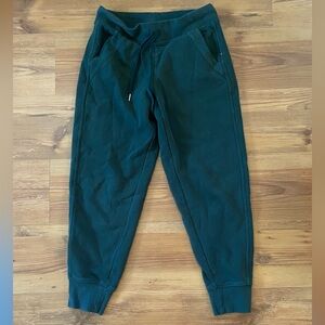Green Relaxed Fit Jogger Pants with Tapered Legs
